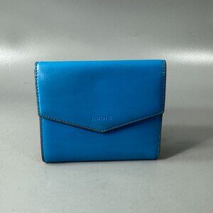 NWOT Lodis Blue Smooth Leather Wallet